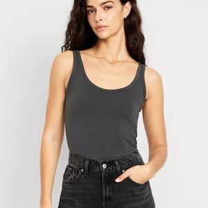 Old Navy First Later Scoop Neck Cami Women's Gray Tank Top in Panther Size M NWT
